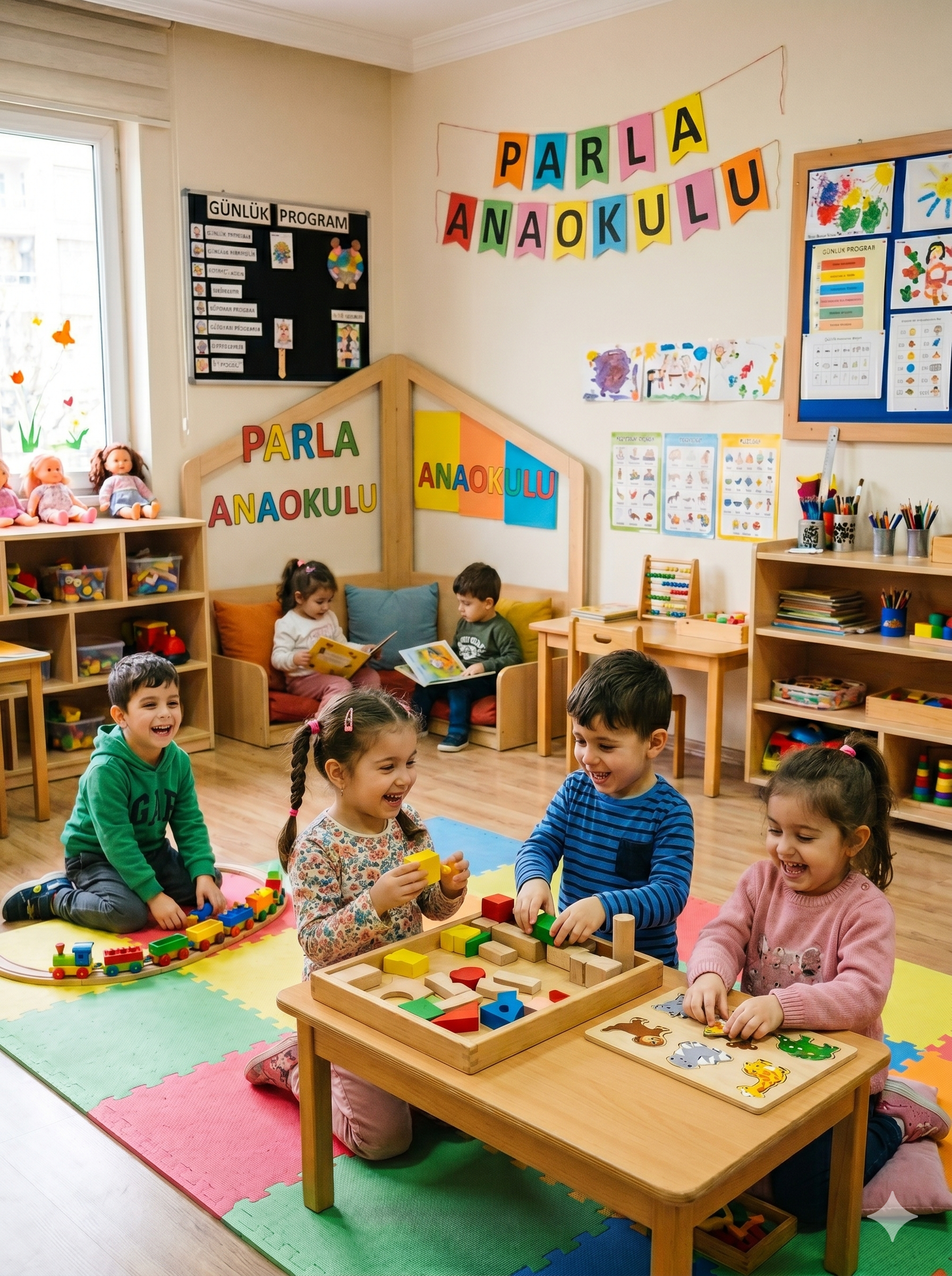 Parla Anaokulu - Çocuklar eğitim ve oyun aktiviteleriyle öğrenirken